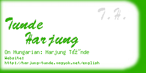 tunde harjung business card